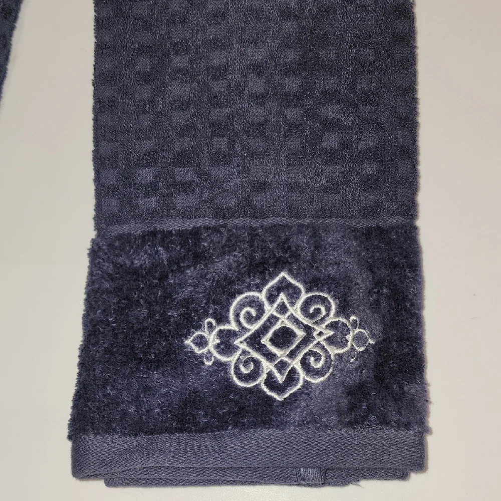 Comfort Bay Navy Blue Hand Towel Set